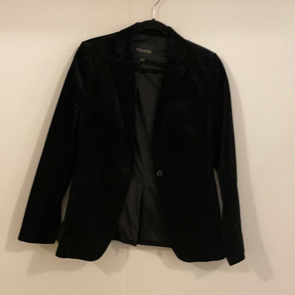 Banana Republic Black Velvet Blazer Sz 4